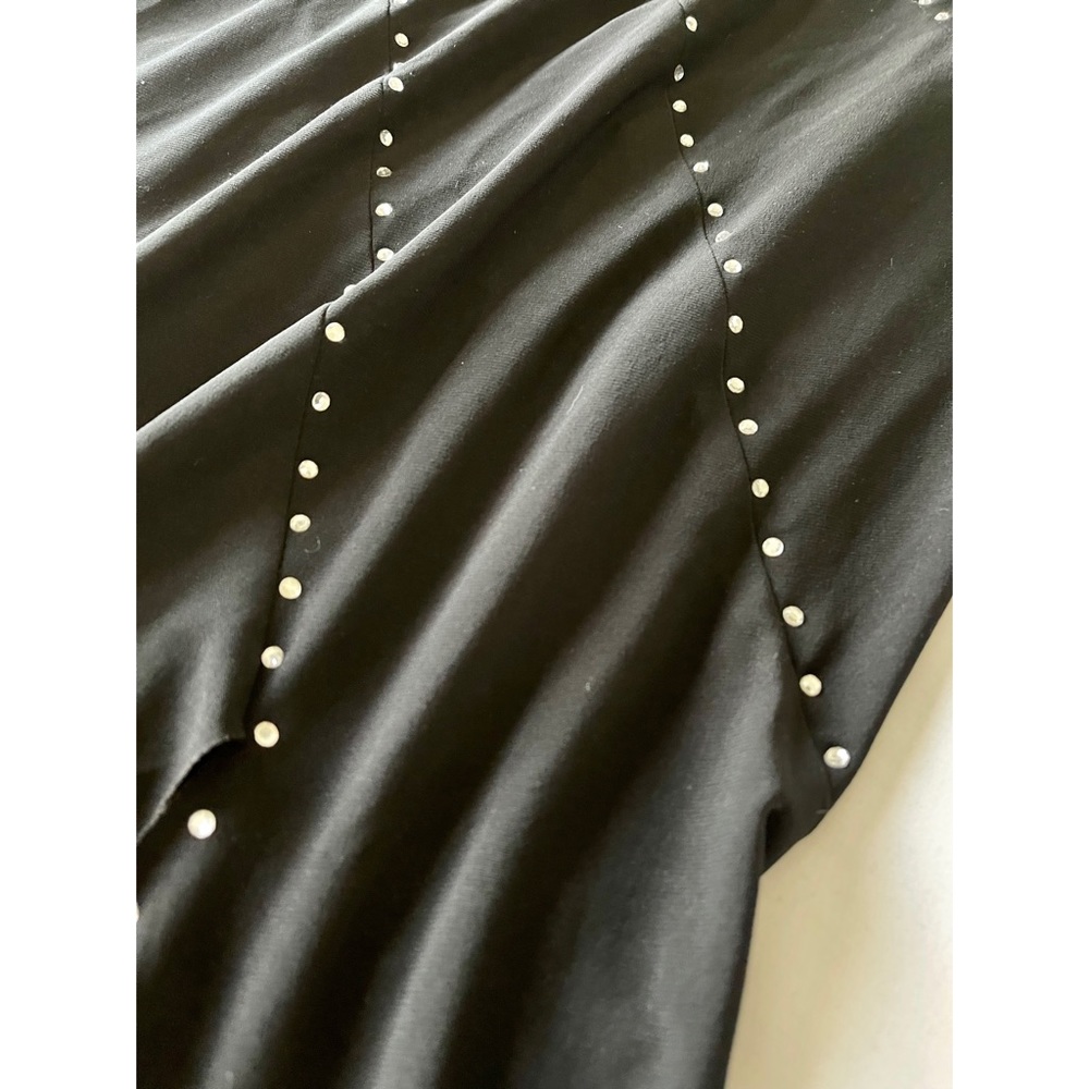 Cache Embellished Stretch Black Rhinestones Crystals Dress 8 ❤️🔥❤️🔥 - Picture 3 of 7